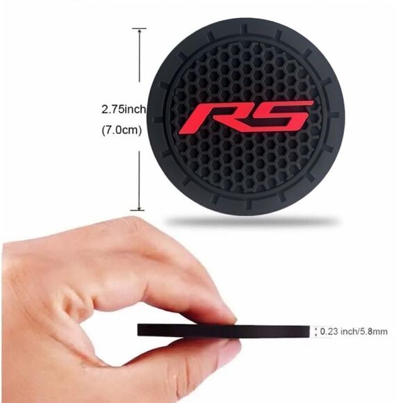 RS Rally Sport Car Cup Holder Coasters set of 2 NWT - Picture 3 of 7